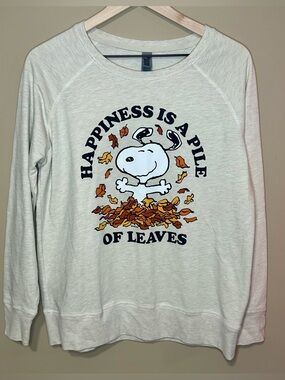 Instant Message Peanuts Snoopy Fall Graphic Sweatshirt – Women’s M